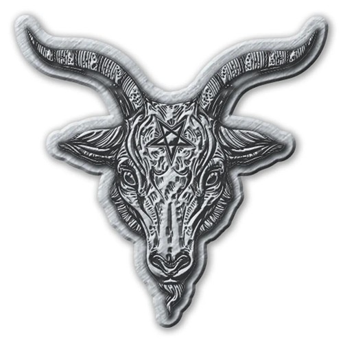 Baphomet metall pin 1 - metall, #