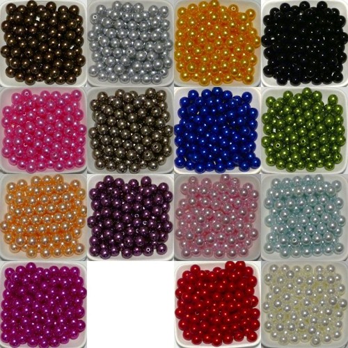 Acrylperlen wachsperlen rund - /,