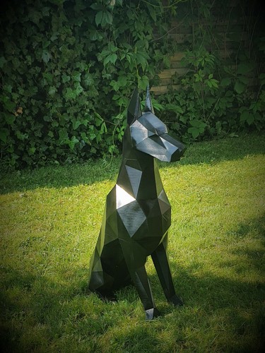 Xxl dobermann low poly art - low,