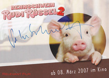 Autogramm - Sebastian Koch - Rennschwein Rudi Rüssel