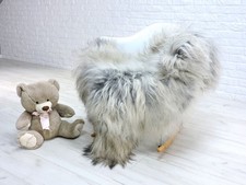 Silber Grau Riesig Schafsfell