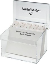 Karteikasten A7 Karteikarten
