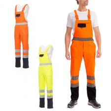 Herren Warnschutz Latzhose Arbeitshose Overall Warnschutzhose Arbeitskleidung
