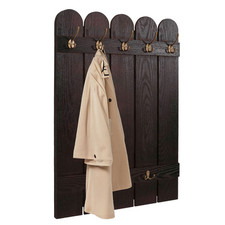 B-Ware Wandgarderobe MCW-N95, Garderobenpaneel, Paulownia Haken 86x60cm, braun
