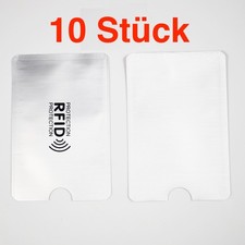 10x  Schutzhülle Schutz RFID NFC für Kreditkarten EC Karten RFID Card blocker