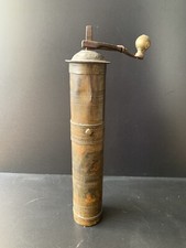 Antike Orientalische Kaffeemühle Mokkamühle aus Messing mit Kurbel | 27cm