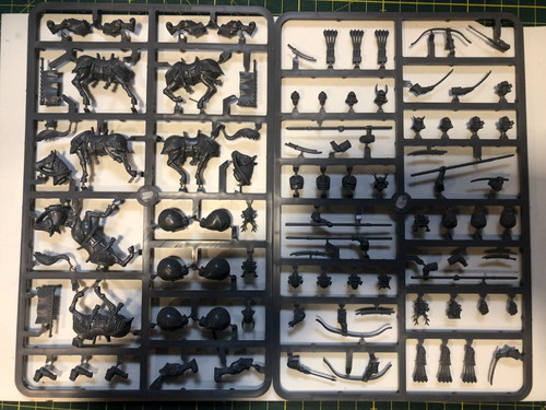 Mounted samurai sprues - mounted,