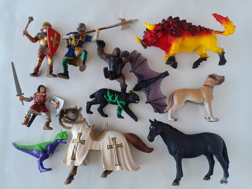 11x stück schleich - 11x, figuren