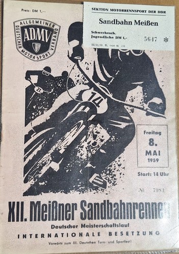 Speedway 1959 meissen ddr - 8.5.1959,