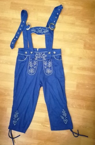 Trachtenhose velour blau - velour,,