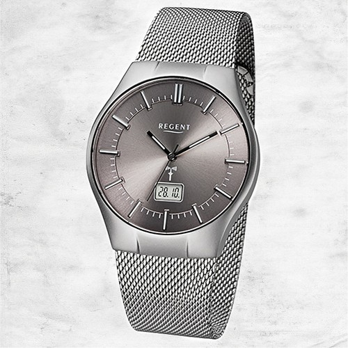 Regent edelstahl herren uhr - edelstahl,