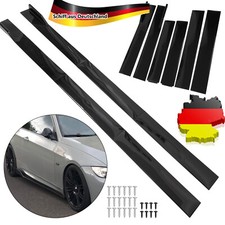 86,6" Auto Seitenschweller Ansätz Sideskirts Erweiterung Glanz Schwarz Universal