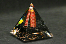 Superschöne Orgonit Pyramide / Chakra Orgon Stein Amethyst Energie Kupferspirale