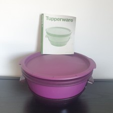 Tupperware Dampfgarer Micro-Gourmet 101° für Mikrowelle lila /violett Rezeptbuch