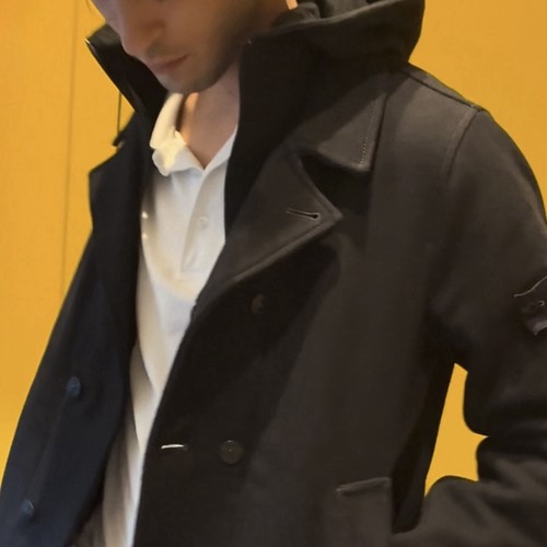 Stone island erbsenmantel navy - stone,