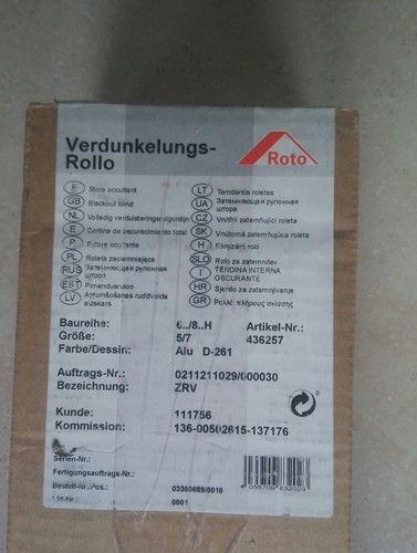 Roto rollo zrv alu - rollo, d-261