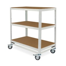 Kommissionierwagen/Etagenwagen, 3 Ebenen, lichtgrau, BxTxH 900x500x1030 mm