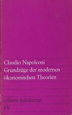 edition suhrkamp Nr. 244: Napoleoni. Grundzüge der modernen ökonomischen Theorie