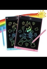 LCD Schreibtafel 8 5 Zoll Zeichenboard Malpad Lösch-Knopf Stift (2 Stk - Pink/B)
