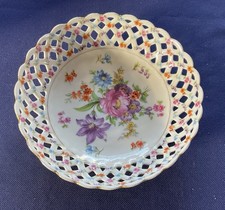 Porzellanschale durchbrochen Blumenmotiv Carl Schumann Arzberg (?)