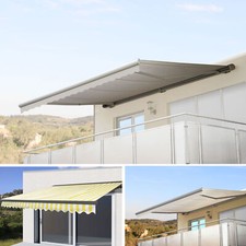 Elektrische Kassetten-Markise T124, Vollkassette 5x3m, Polyester/Acryl