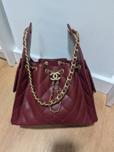 C25 hobo bag burgundy leather - bag,