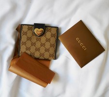 Gucci Vintage Canvas and Leather  Wallet