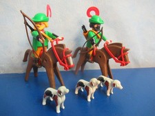 2x 3629 Robin Hood auf Pferd zu 3666 70220  6000 4865 Ritterburg Playmobil 8451