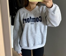 Grauer Oversize-Sweater Comfort In Paris Gr. S