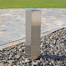 Edelstahlsäule eckig 50cm Edelstahl Element für DIY Springbrunnen Bau Säule 2