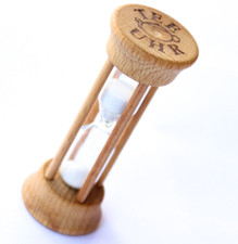 Nostalgie Teeuhr Sanduhr aus Holz 3 Minuten deutsche Qualität Landshop24