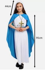 Kinder MARIA KOSTÜM hellblau/weiß/Krippenspiel/Fastnacht/Kirche/Fasching