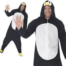 Erwachsenen Pinguin Sprunganzug Tier Kostüm Zoo Damen Herren Kostüm S-XL