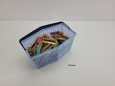 Klammerkorb Klammern Holz Kunststoff Haushalt hellblau #2510282