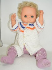 Puppe DDR 60/70er Jahre 58cm Ostalgie Gummi vintage Klappaugen /P3.4/4