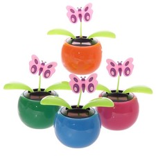 4er Set Schmetterling im Topf Solar Pal Wackelfigur