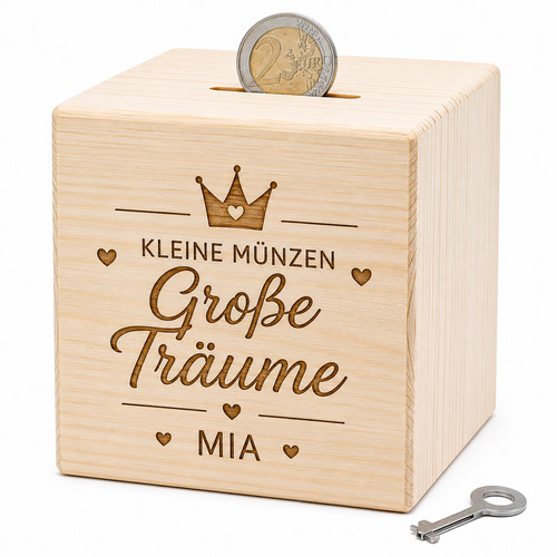 Spardose holz personalisiert - holz,