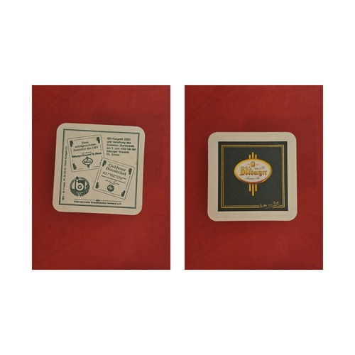 Bitburger goldener bierdeckel - bitburger,
