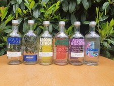 Absolut Vodka Flaschen leer, 6 Stück