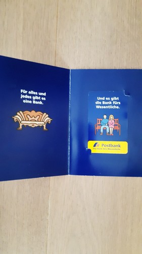 Telefonkarte von der postbank - telefonkarte,