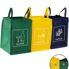3er Set Mülleimer Sammelbeutel Recycling Bag