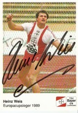Heinz Weis Hammerwurf 8xDeutscher Meister -Weltcup 1989-Weltmeister 97-Olympia