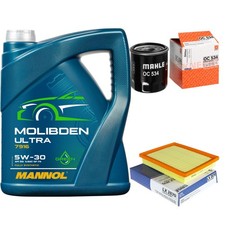 MAHLE Inspektionspaket 5L MANNOL Molibden Ultra 5W-30 für Toyota Prius Plus 1.8