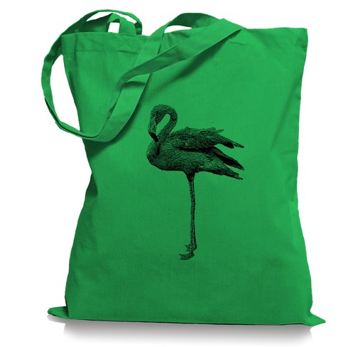 Flamingo stoffbeutel - flamingo,
