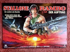 Rambo 2 - Der Auftrag Kinoplakat Poster A1, GEROLLT, Sylvester Stallone