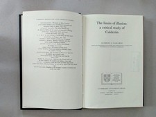 The limits of illusion: critical study of Calderón. Cascardi, Anthony J.: