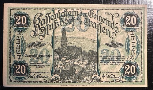 Heller banknoten notgeld - heller,