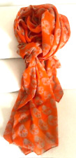 Tuch / Schal ca. 110 x 180cm Orange, knapp 100g, Totenkopf ? "ansehen"