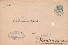 Ganzsachenbrief Württemberg , Dienst , 1903 , Saulgau
