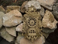 Alte Messing Umrandung Gestell für Comtoise Uhr Wanduhr um 1900.